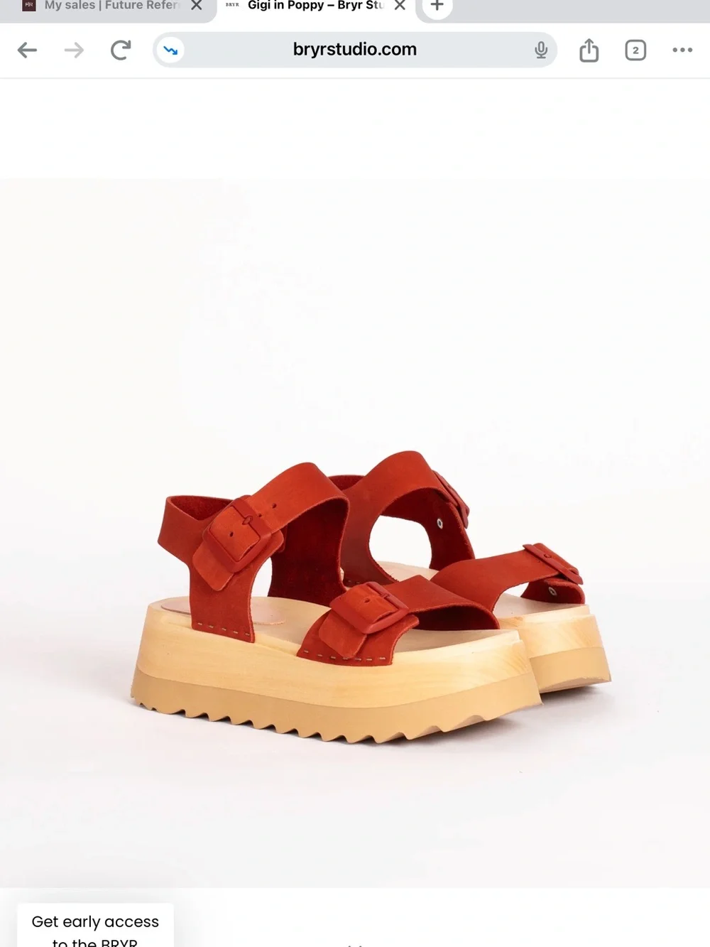 Bryr Gigi Clog in Poppy - Picture 7 of 10